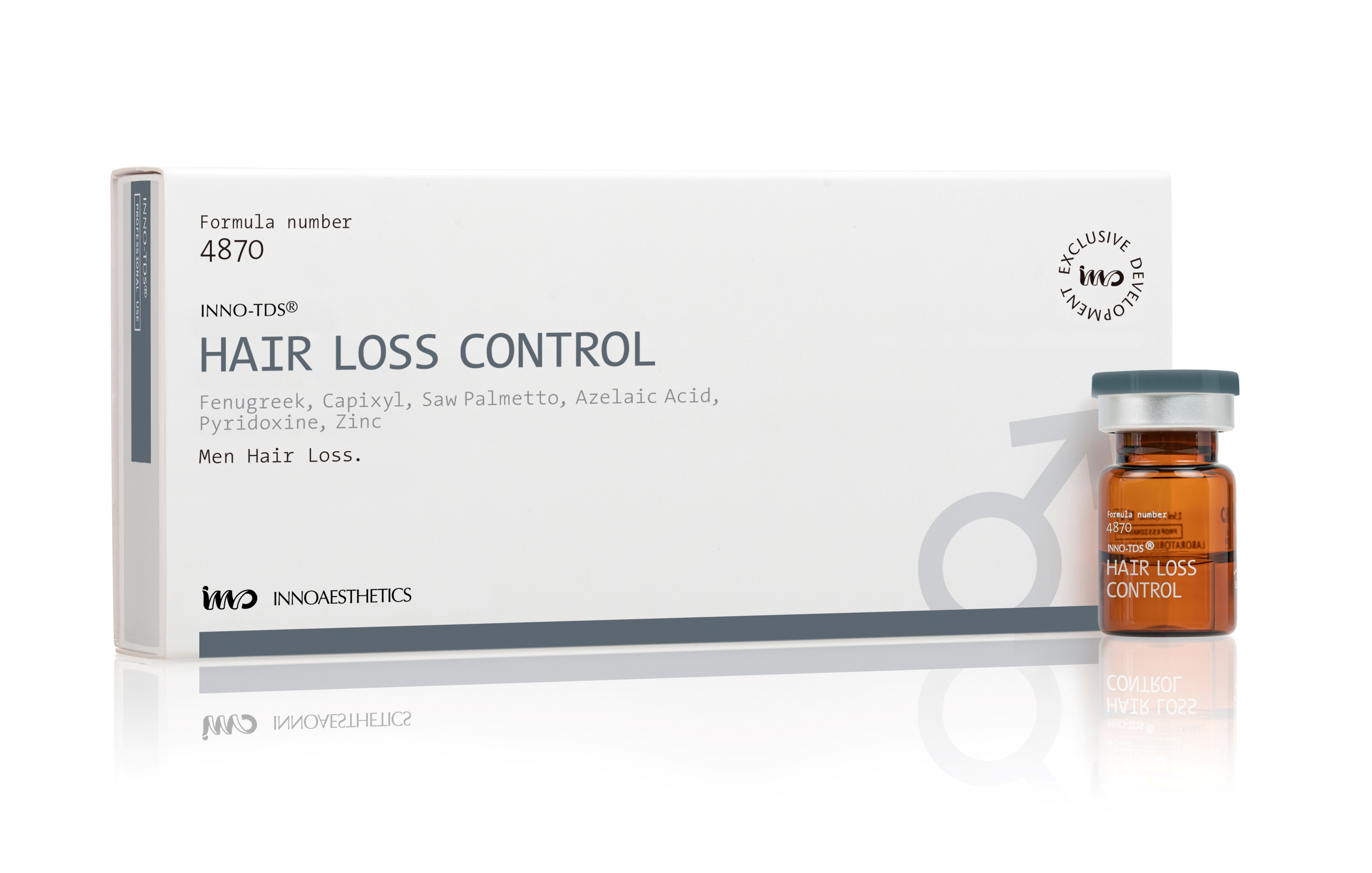 INNO TDS Hair Loss Control: Revolutionäre Lösung gegen männlichen Haarausfall-  4 x 2,5ml
