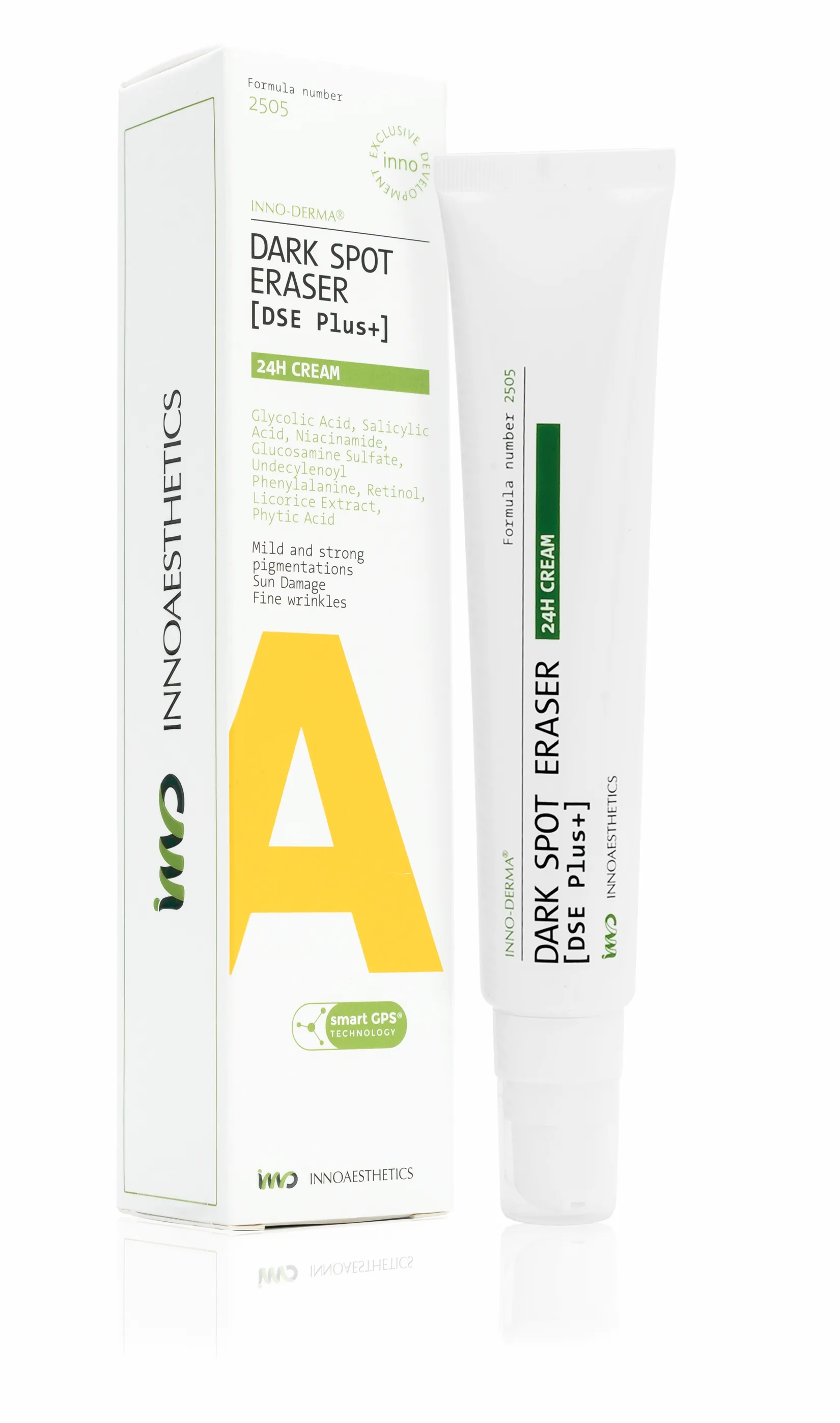 INNO Derma Dark Spot Eraser DSE + 24h Cream: Hyperpigmentierungsbehandlung und Hautverjüngung- 50 g