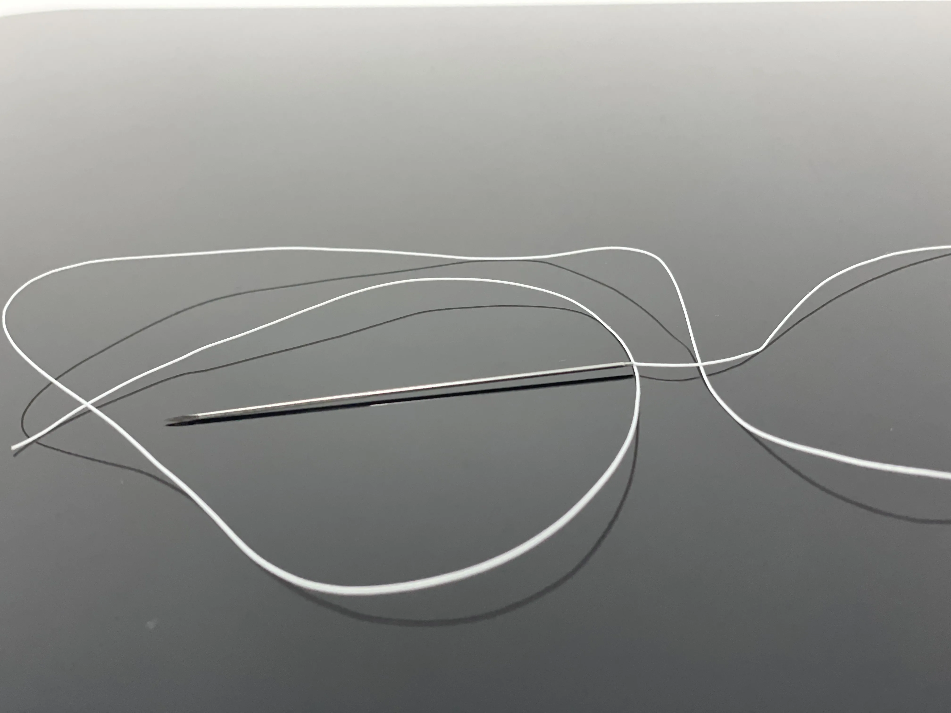 SurgiGlide Straight Needle 60mm - 60cm Faden 2/0 PTFE (1VE=12Stk)