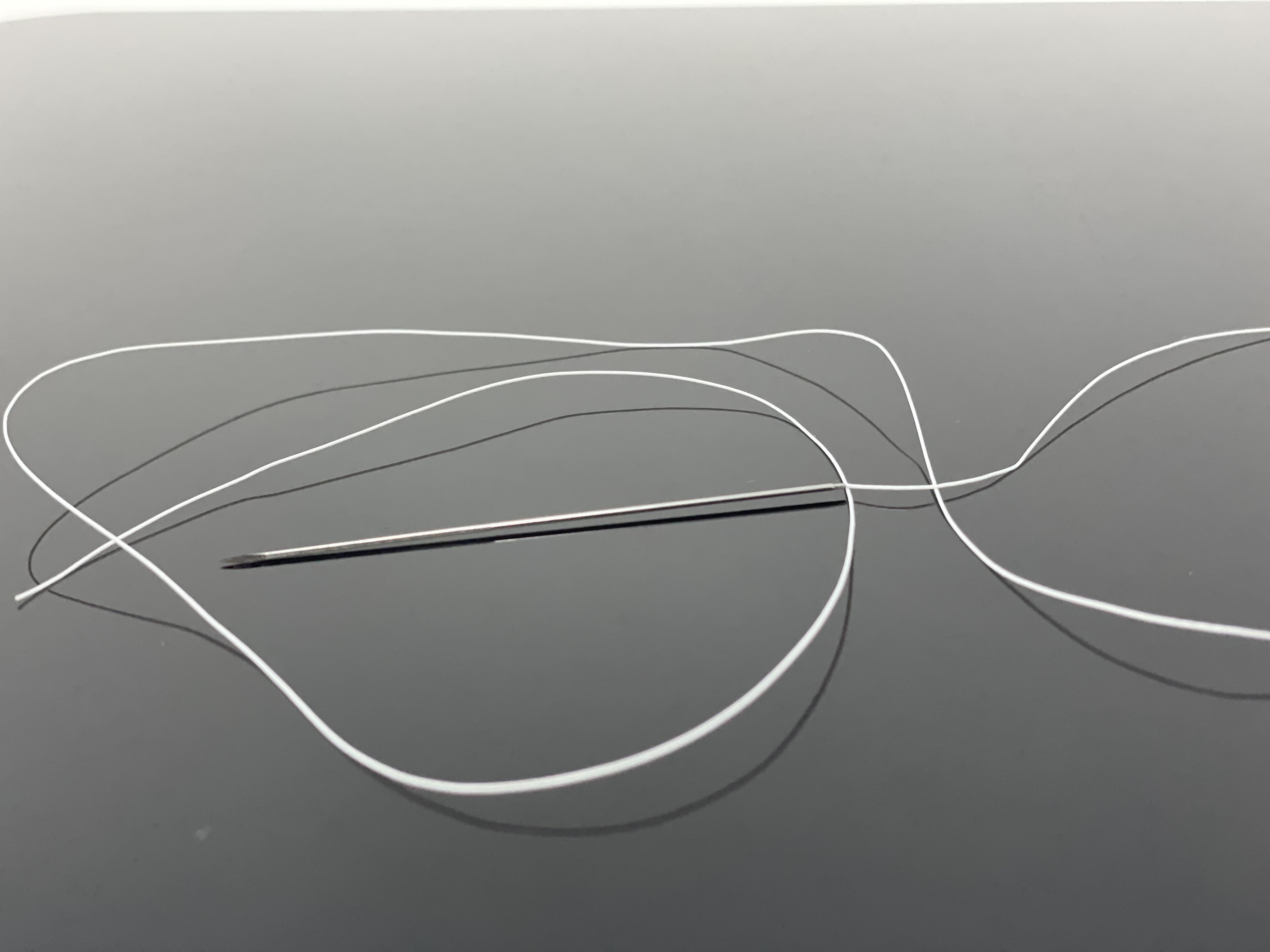 SurgiGlide Straight Needle 60mm - 60cm Faden 2/0 PTFE (1VE=12Stk)