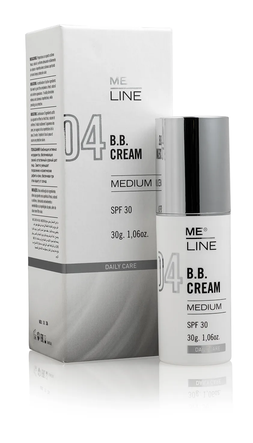 MELINE 04 BB MEDIUM: BB-Creme für strahlende Haut und effektiven Sonnenschutz, 30g