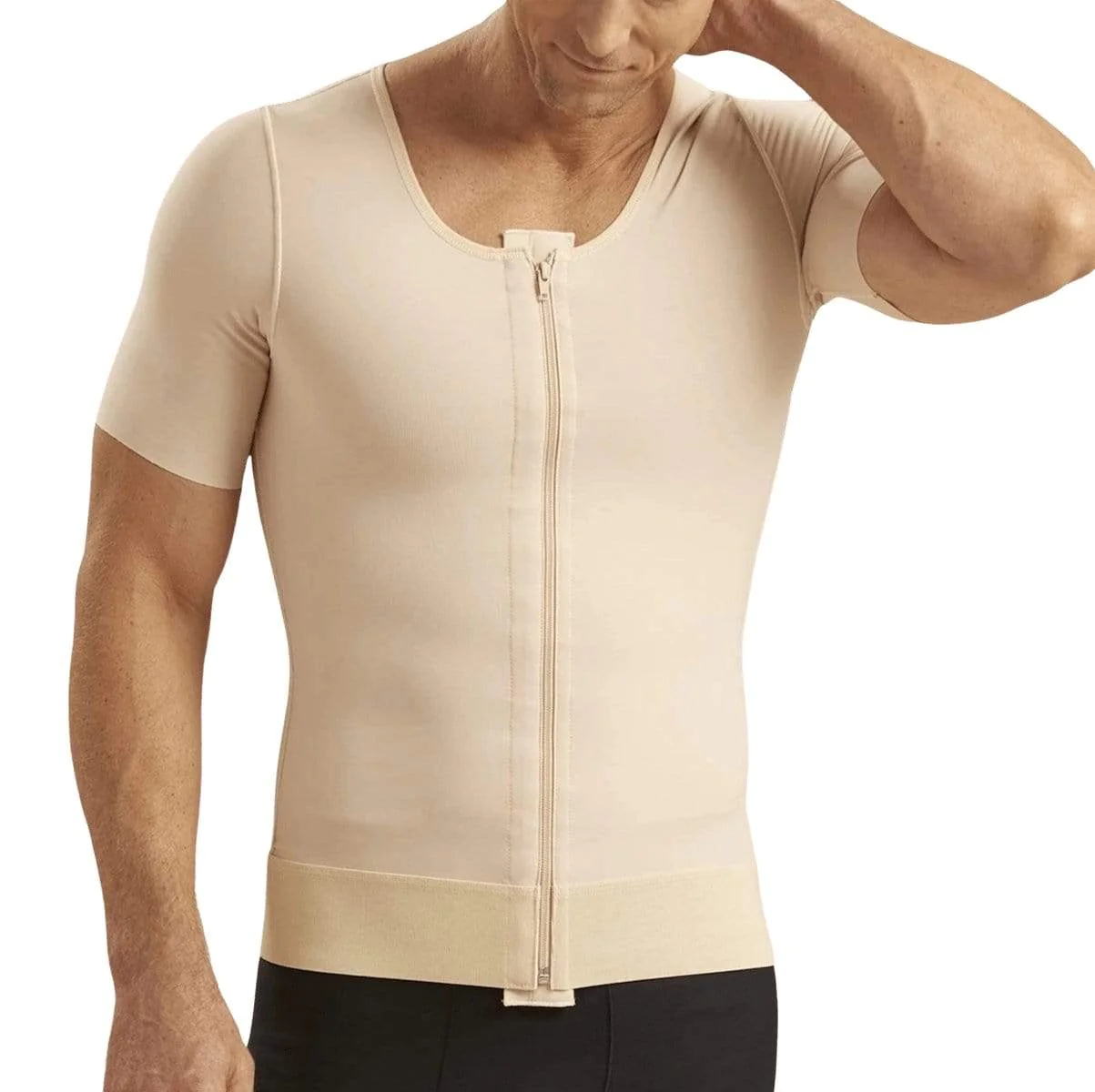 Marena Recovery MV/SS Herren Kompressionsweste für Bauchdeckenstraffung und Abdominoplastik