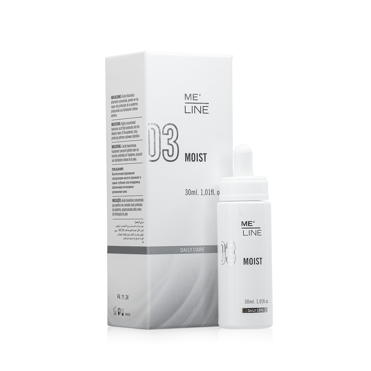 MELINE 03 MOIST: Intensive Feuchtigkeitsregulierung für strahlende Haut, 30 ml