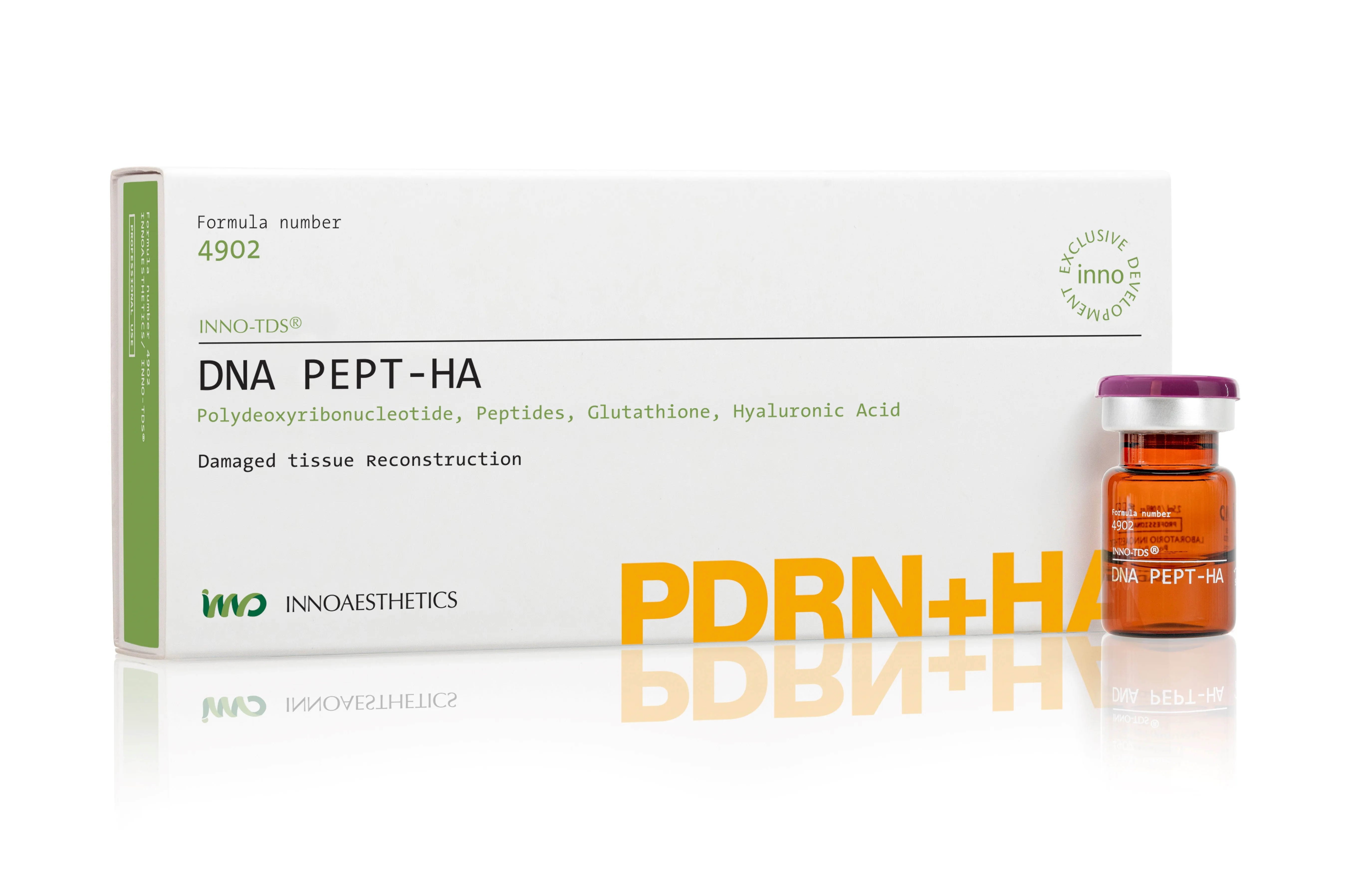 INNO TDS DNA Pept-Ha: Hautrekonstruktion für geschädigtes Gewebe, 4 x 2,5ml