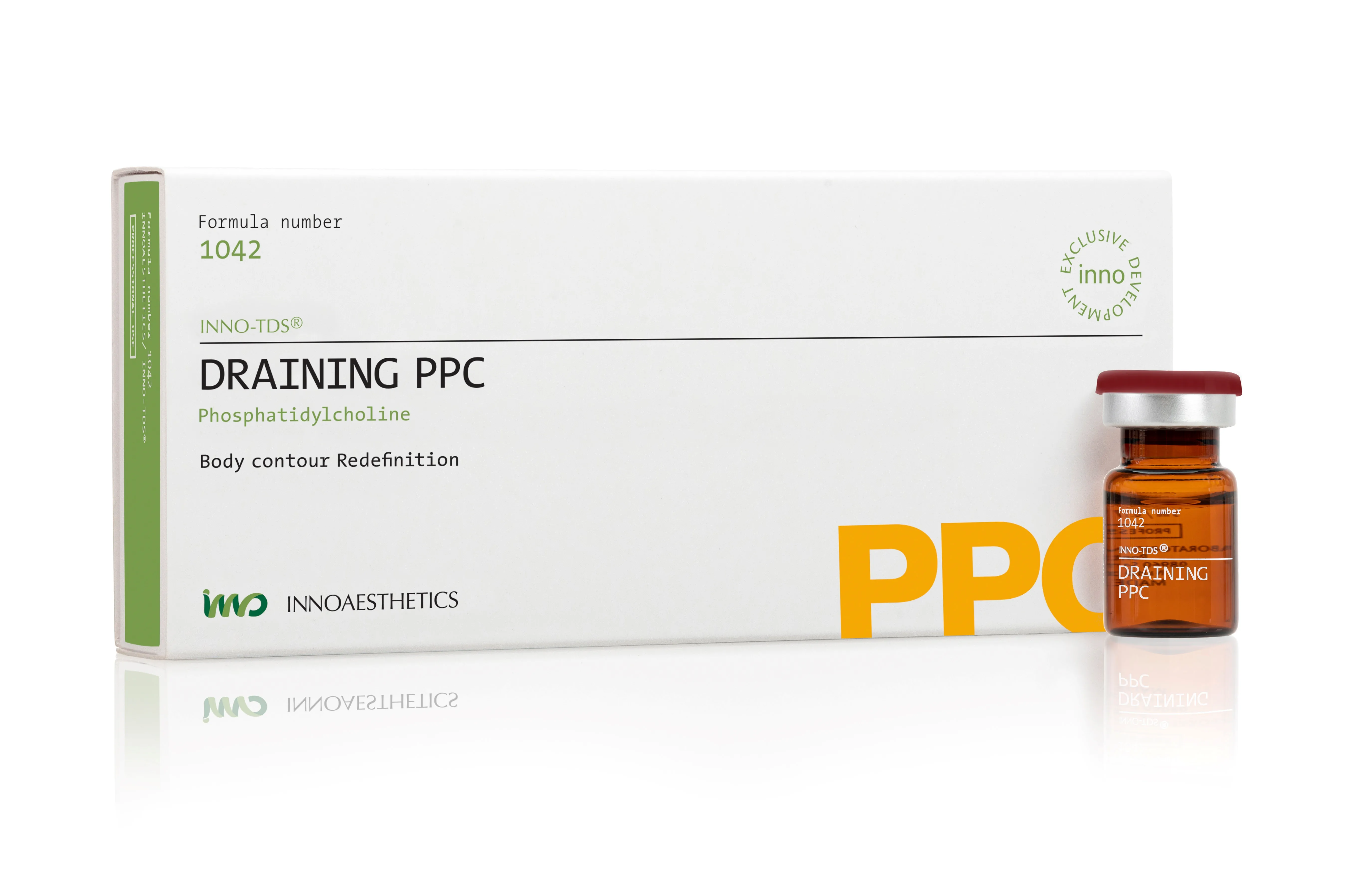 INNO TDS Draining PPC: Lösung für gezielte Fettreduktion und Körperkonturierung Lipolyse - 4 x 5 ml