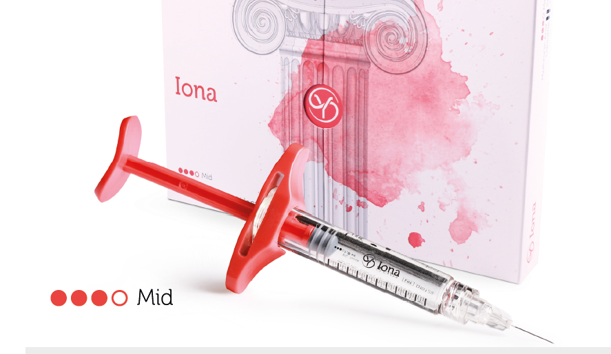 Burgeon Iona Hyaluronsäure mit Lidocain: Präzise Volumenwiederherstellung der Lippen und Faltenkorrektur 2x 1ml